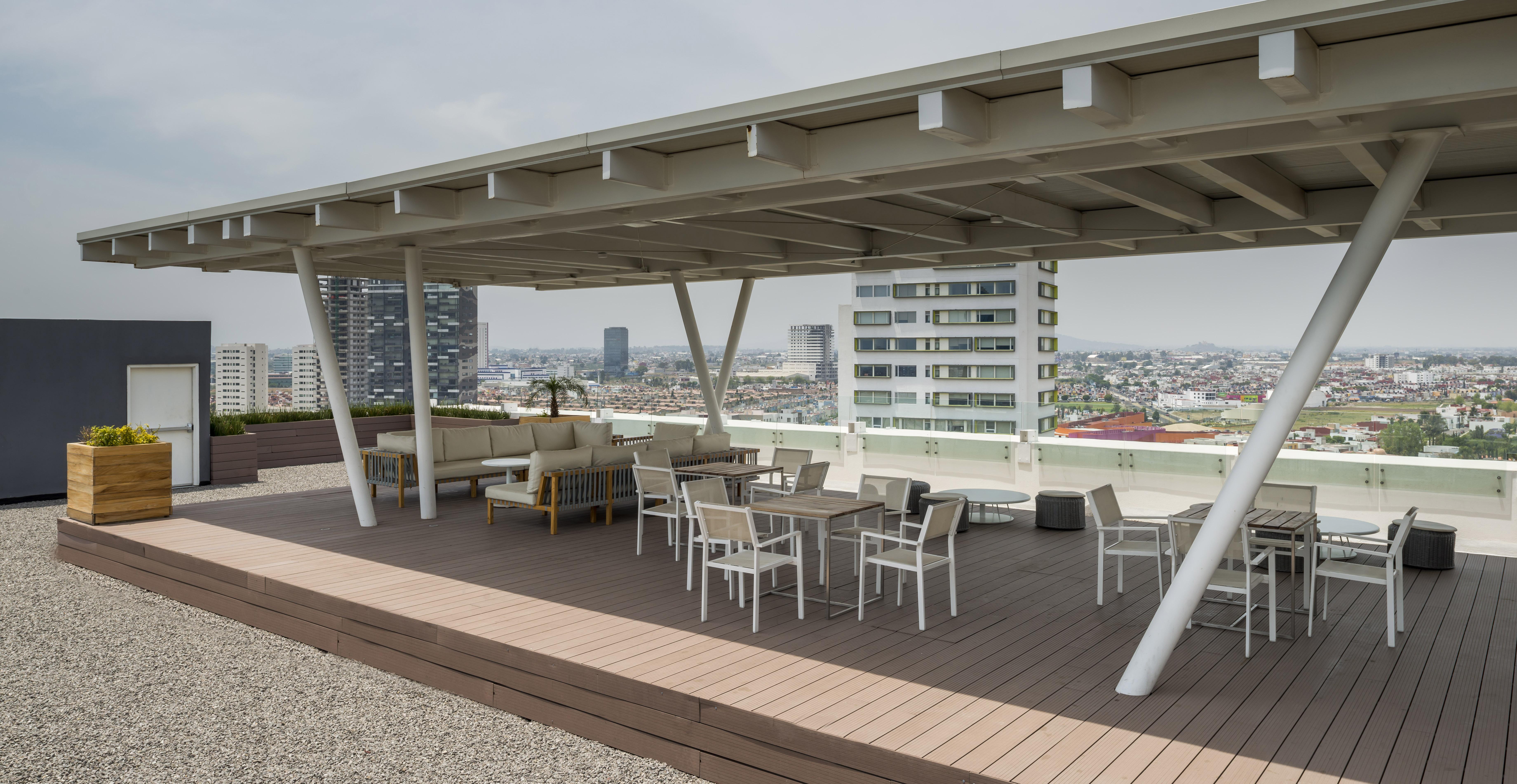 普埃布拉安吉罗波利斯卡米奥真实酒店 外观 照片 Rooftop terrace